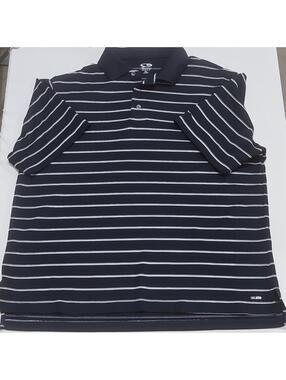 Columbia Duo Dry Polo Men’s XL Navy/White Knit Moisture Wick 0131 T9624-DDT